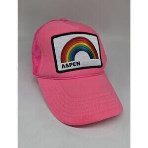 Aviator Nation Aspen Snap Back Trucker Hat Neon Pink OS
